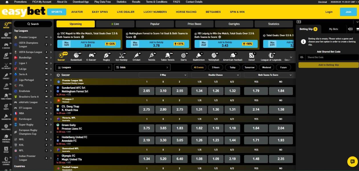 Easybet sports betting South Africa
