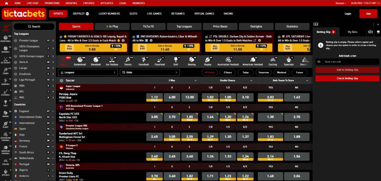 TicTacBets sports betting South Africa